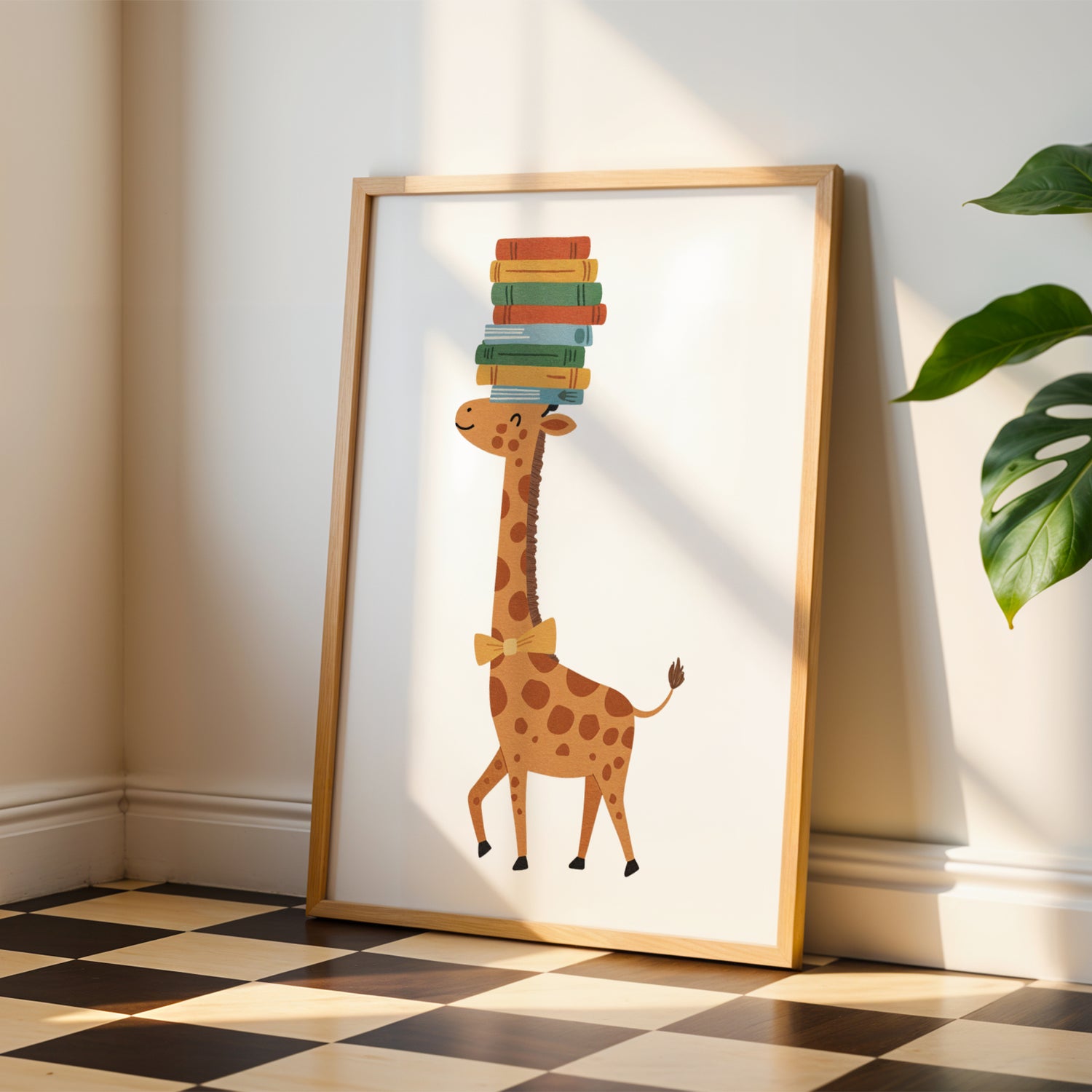 Set de 3 affiches bébé “Le Coin Lecture” style scandinave avec animaux lecteurs pour nursery moderne