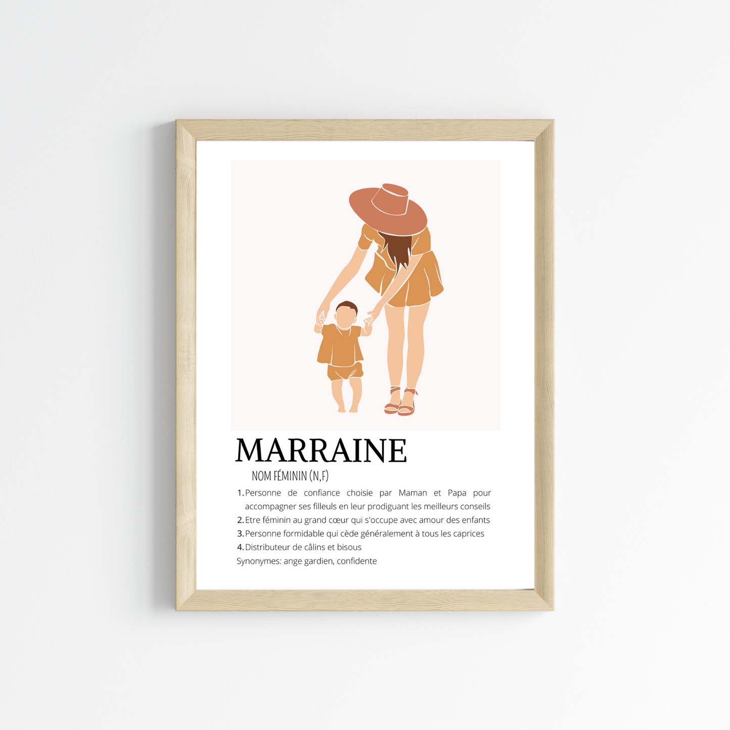 Affiche Marraine Personnalisée | Demande Originale et Cadeau Unique - Le Temps des Paillettes