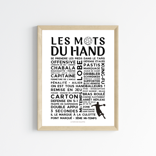 Affiche Les mots du Hand - Affiche de sport