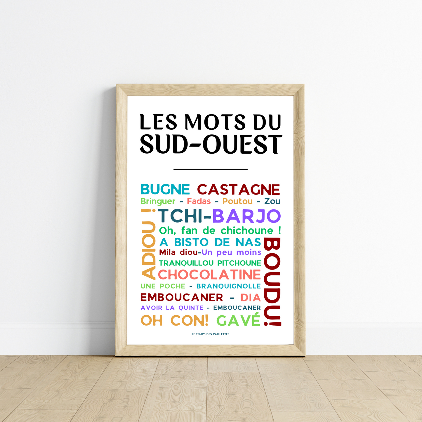 Affiche Mots du Sud Ouest - Affiche Toulouse  par Le Temps des Paillettes