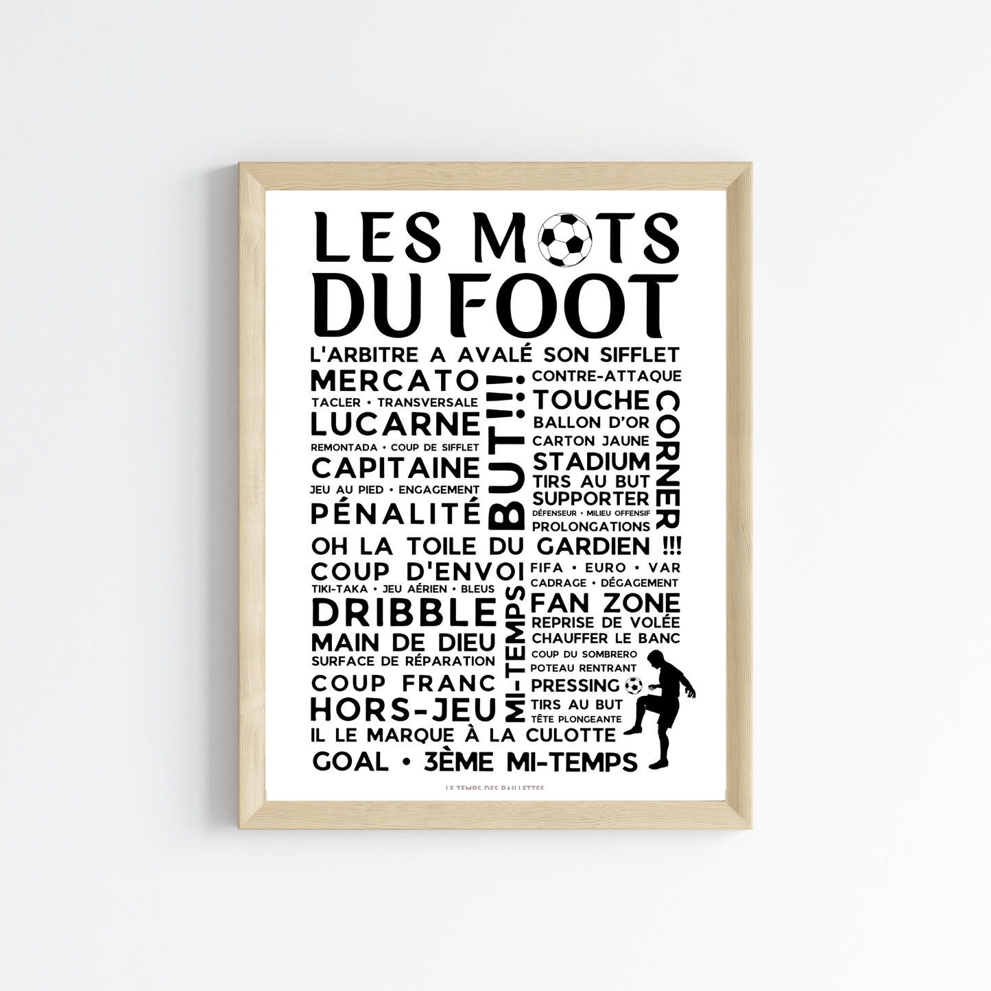 Affiches les mots du foot - Poster Foot par Le Temps des Paillettes