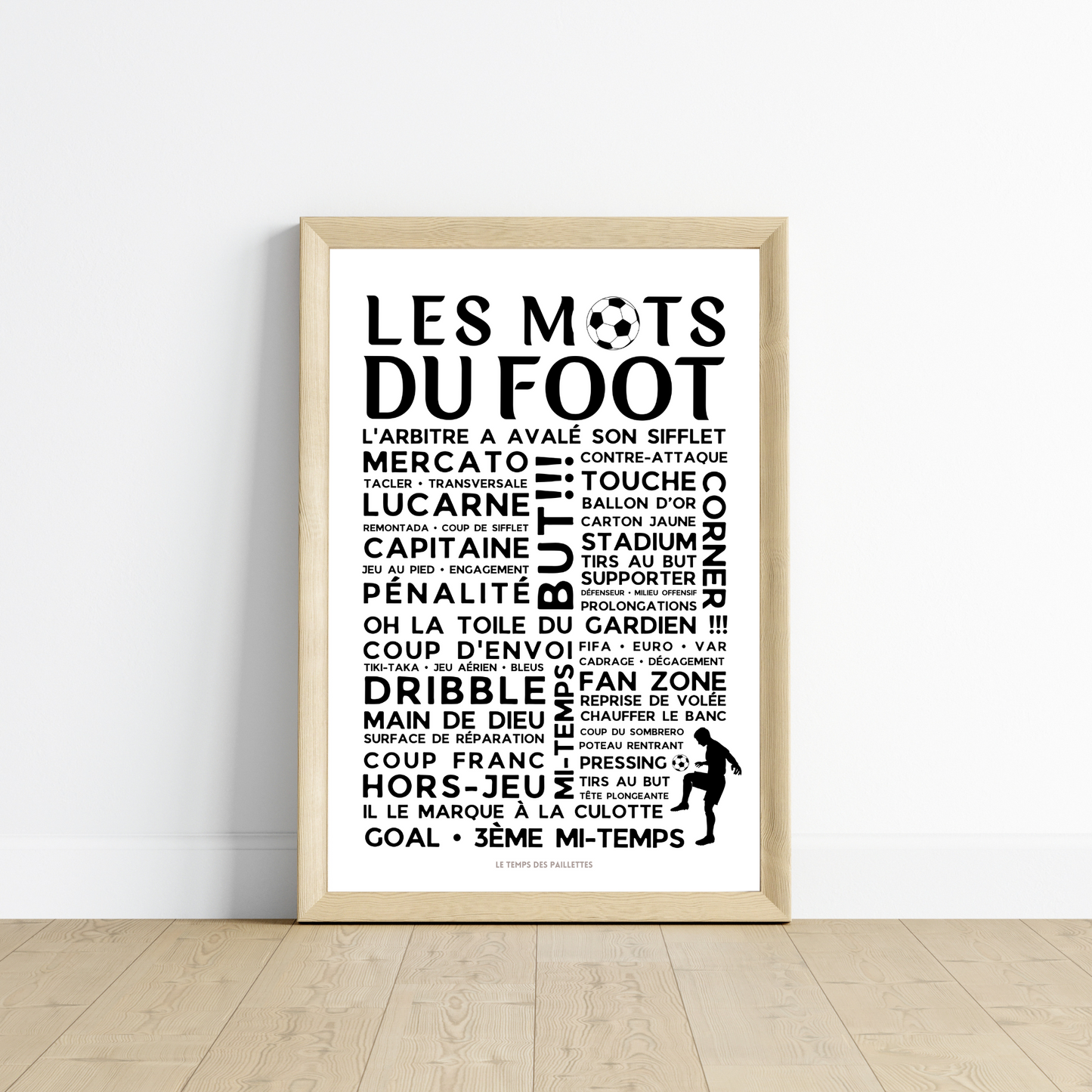 Affiches les mots du foot - Poster Foot par Le Temps des Paillettes