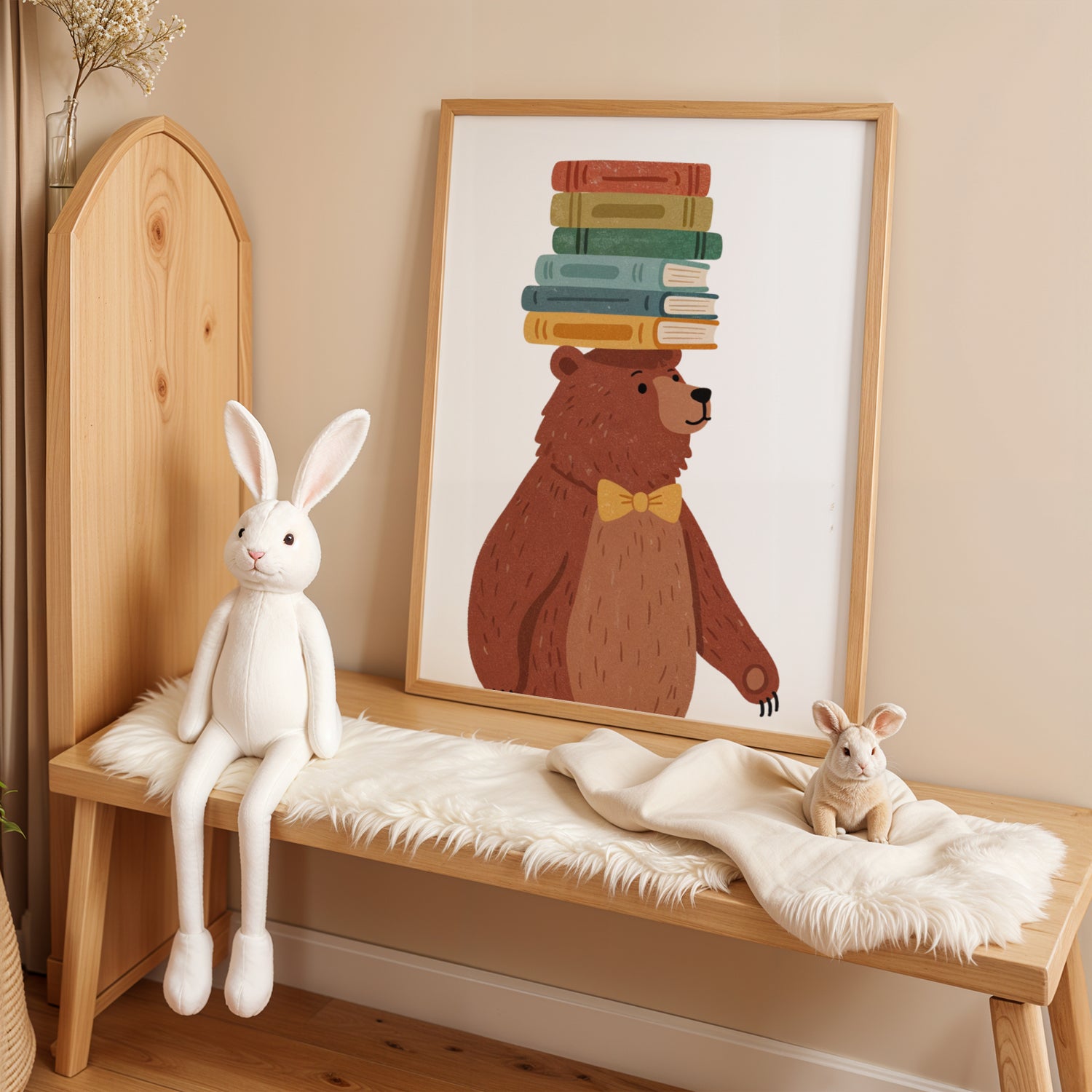 Affiches éducatives chambre bébé citation Lire Rêver Grandir ambiance douce et naturelle