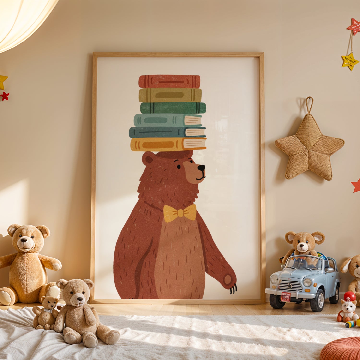 Set affiches animaux lecteurs pour chambre bébé unisexe décoration bohème et Montessori