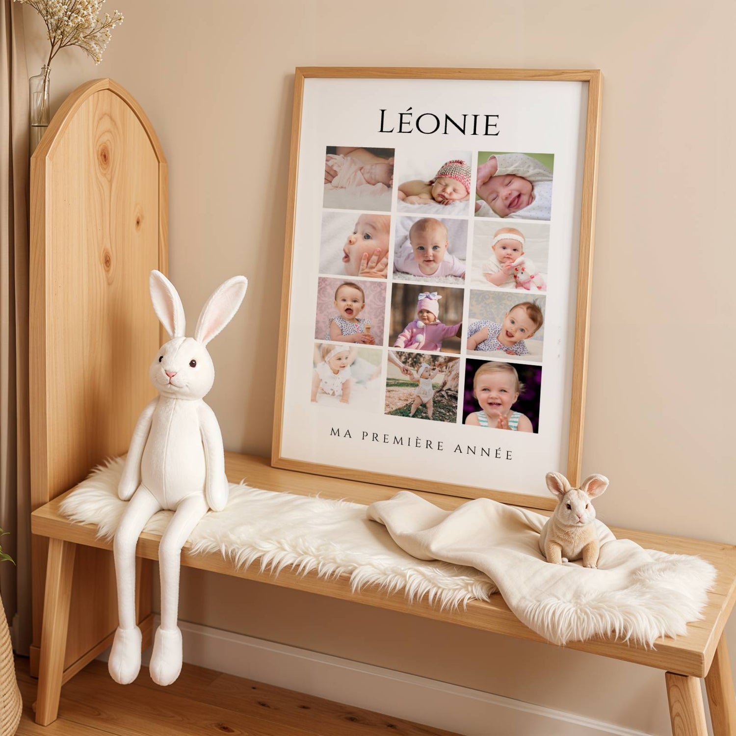Affiche 1ère Année de Bébé - 12 Mois en Photos - Cadeau Naissance Personnalisé -  Le Temps des Paillettes - Image 5