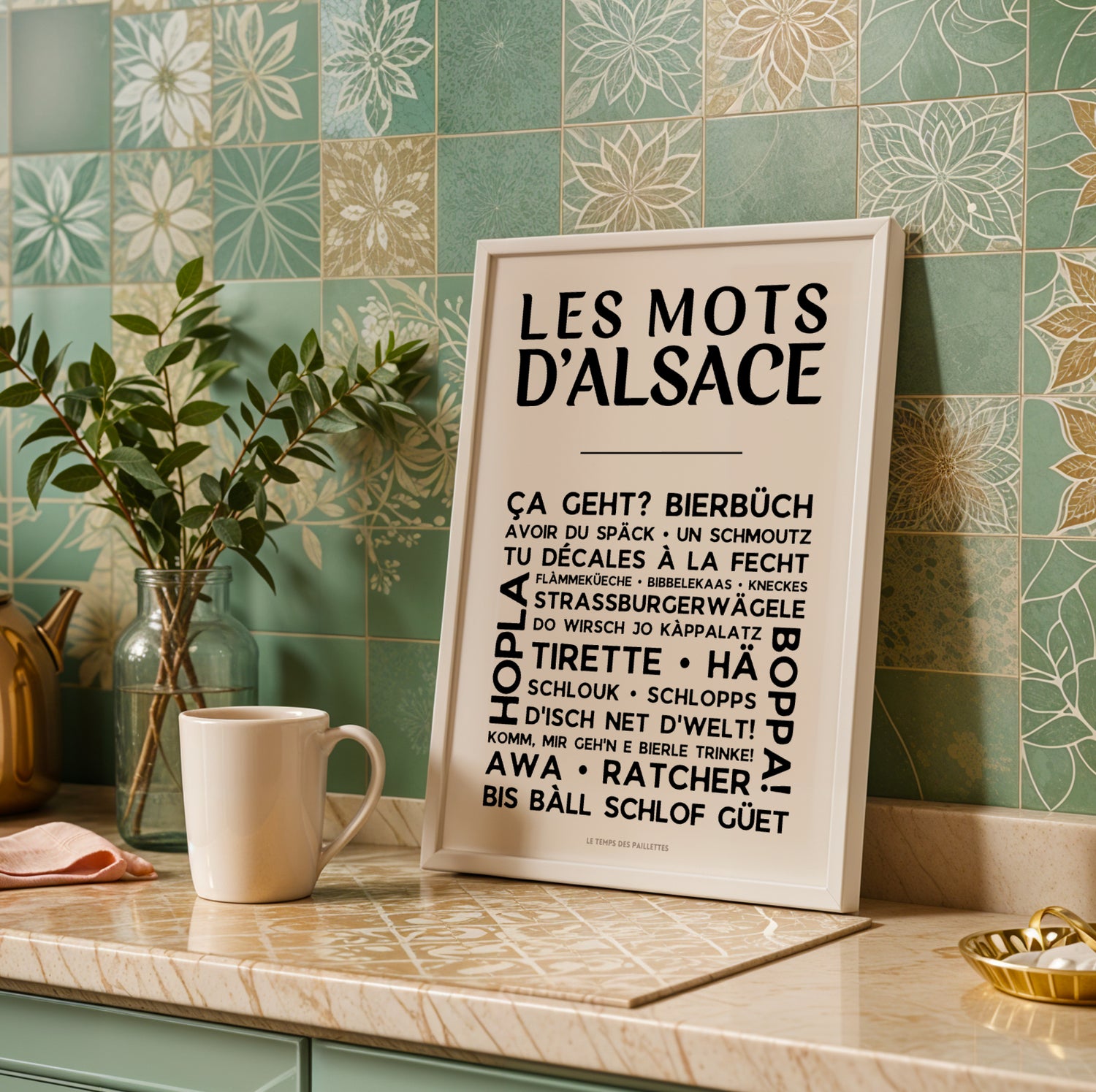 affiche ça geht bierbüch alsace décoration murale