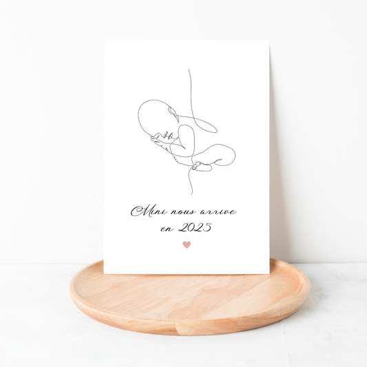 Carte annonce grossesse personnalisée - Annonce de grossesse originale