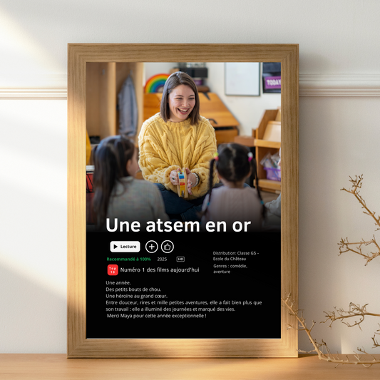 Affiche personnalisée Atsem style Netflix