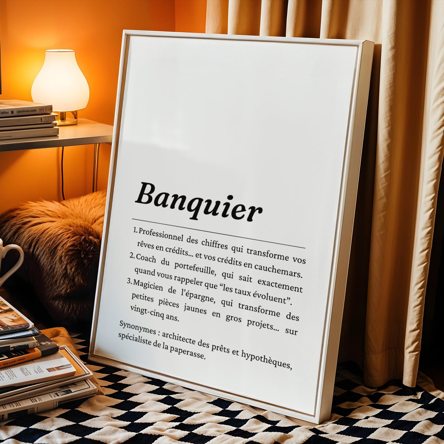 Affiche définition Banquier – Poster minimaliste métier drôle - Image 2