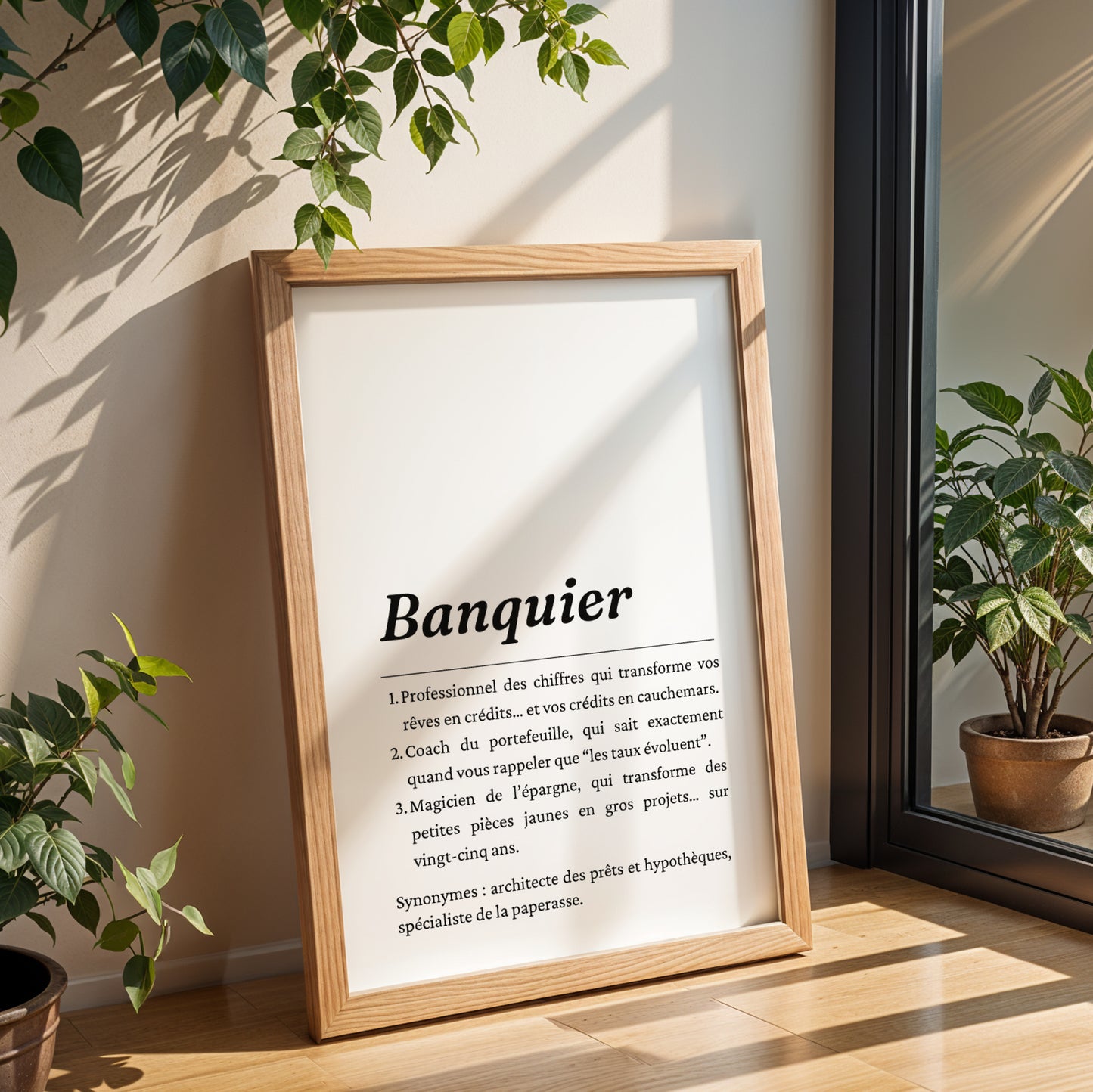Affiche définition Banquier – Poster minimaliste métier drôle - Image 3