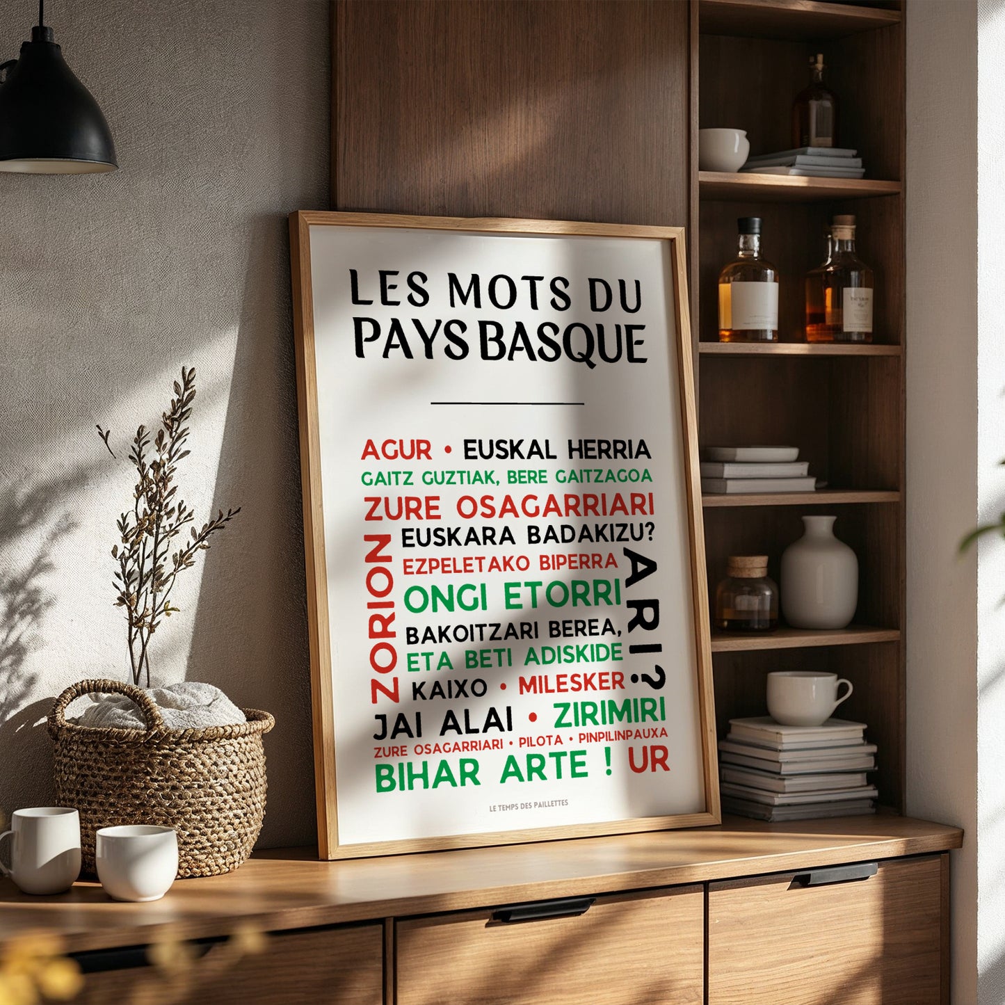 affiche mots basques design moderne Euskal Herria