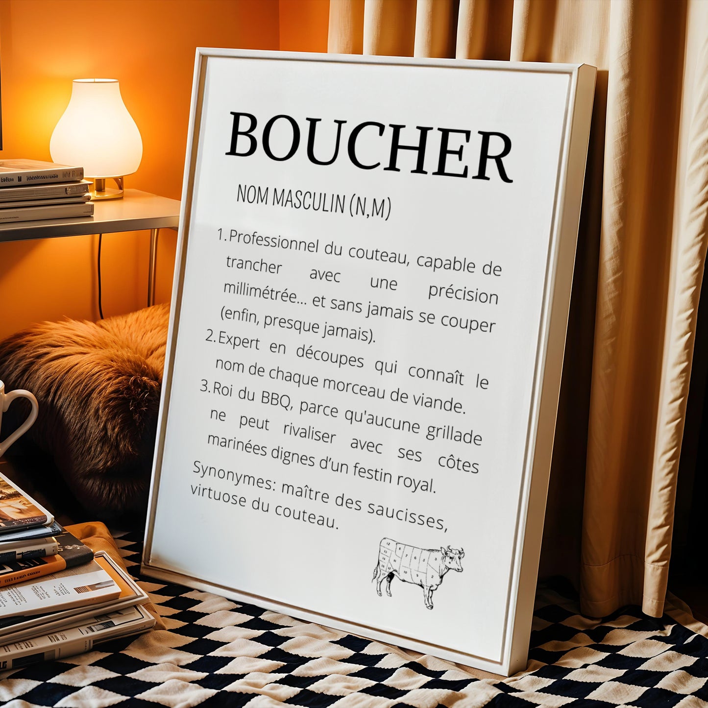 Affiche Définition Boucher – Décoration Minimaliste pour Boutique et Cuisine - Image 2