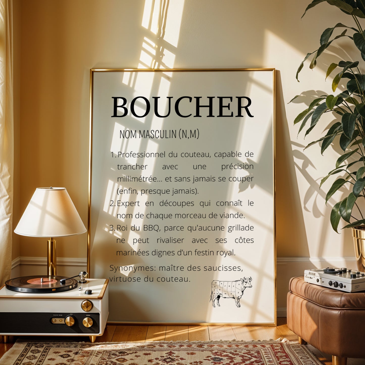 Affiche Définition Boucher – Décoration Minimaliste pour Boutique et Cuisine - Image 3
