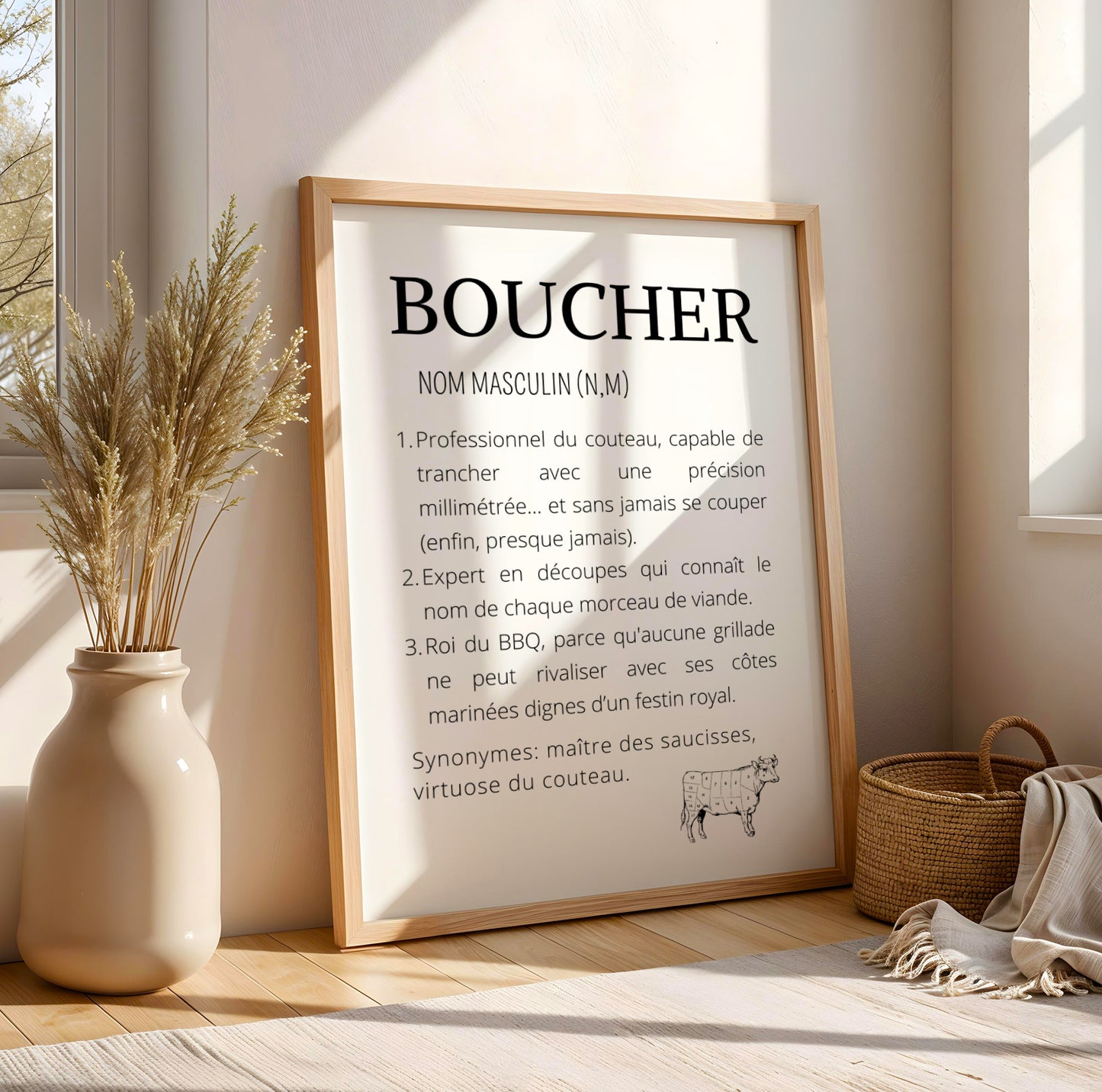 Affiche Définition Boucher – Décoration Minimaliste pour Boutique et Cuisine - Image 6