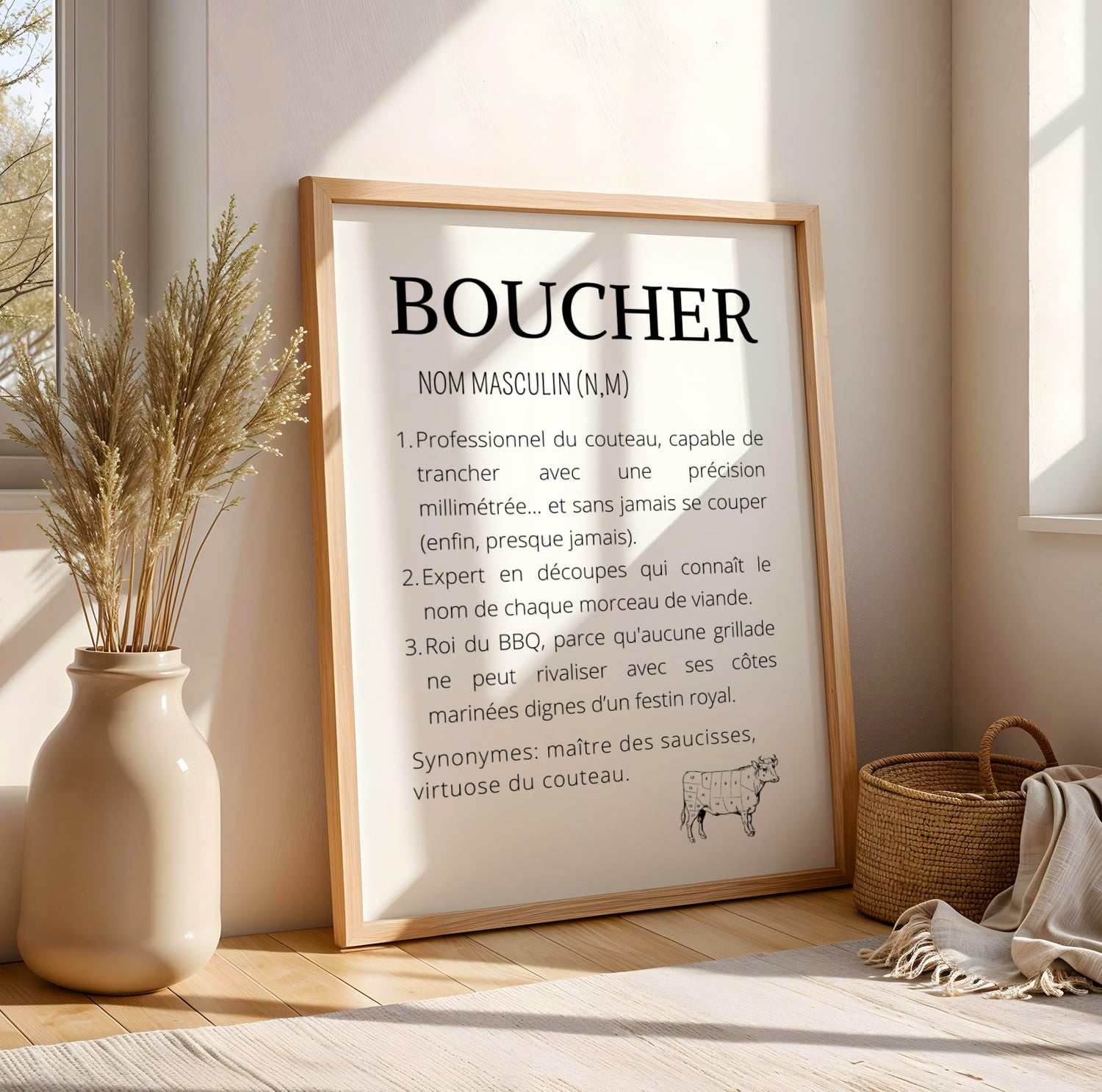 Affiche Définition Boucher – Décoration Minimaliste pour Boutique et Cuisine - Image 6