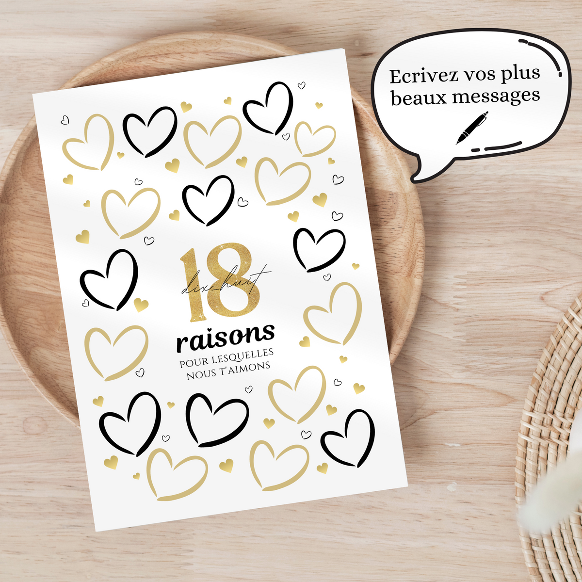Carte Anniversaire 18 ans - Affiche raisons pour lesquelles nous t’aimons - Image 5