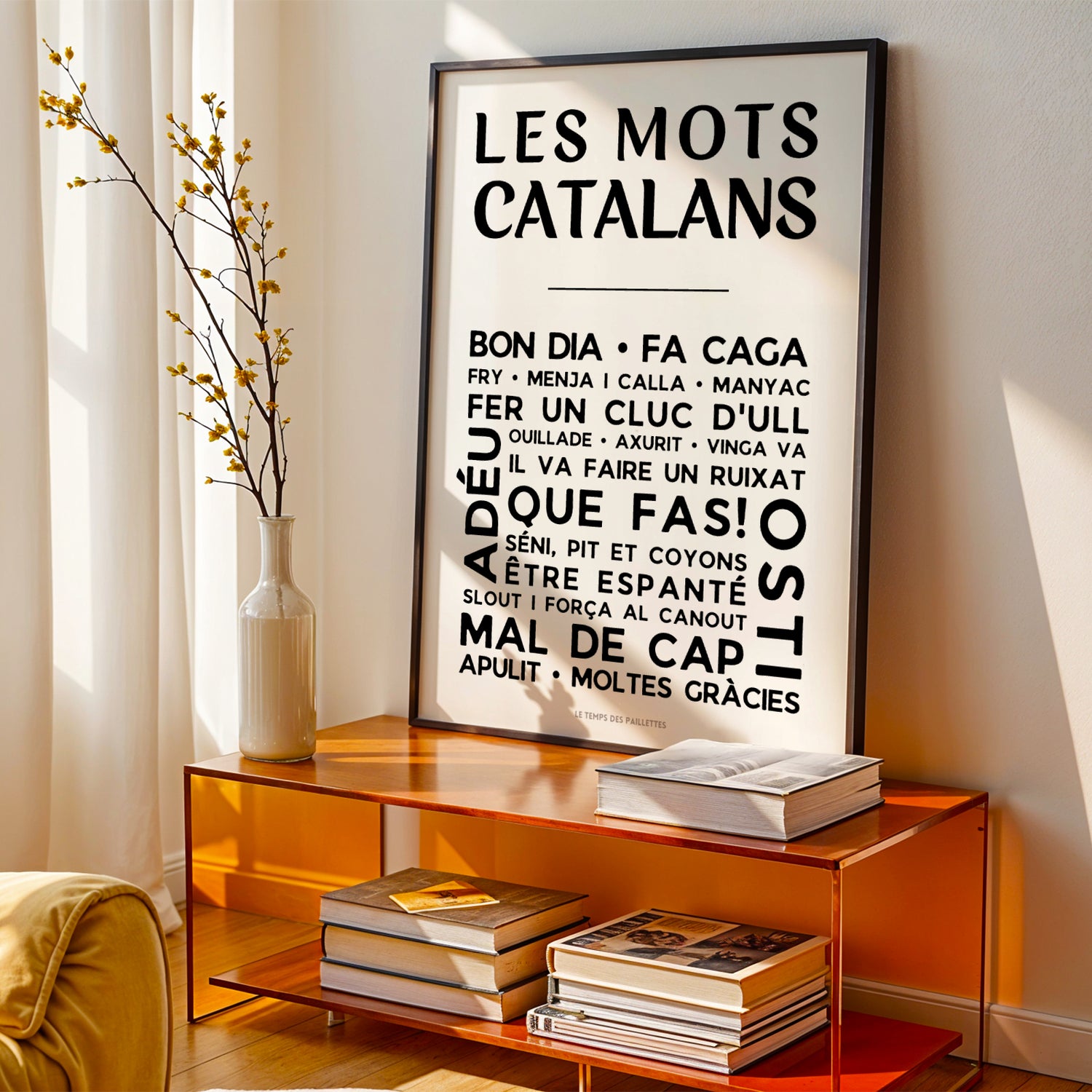affiche langue catalane design typographique moderne