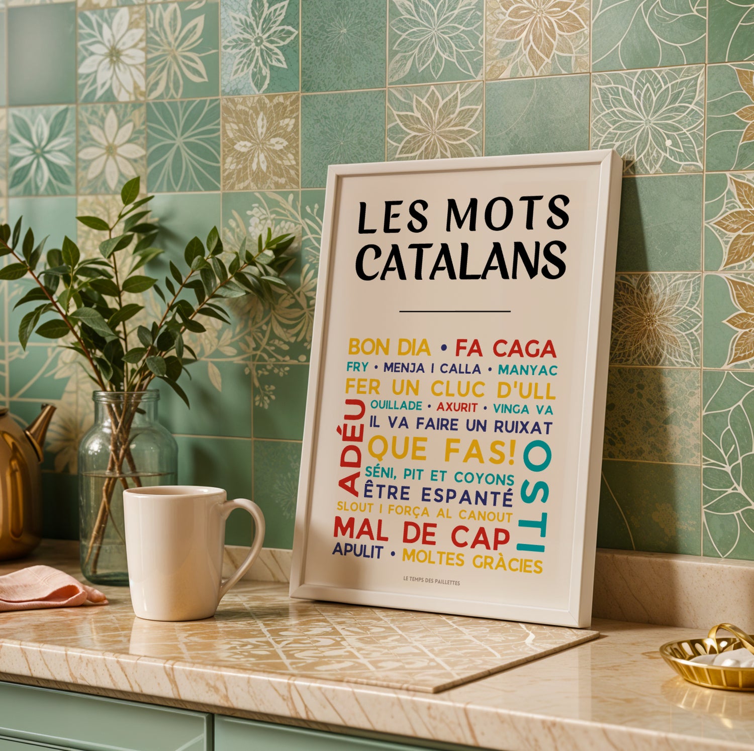 affiche bon dia catalan décoration murale minimaliste