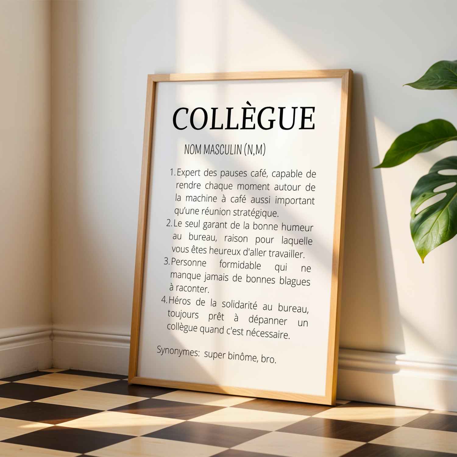 Affiche définition Collègue minimaliste - Image 1
