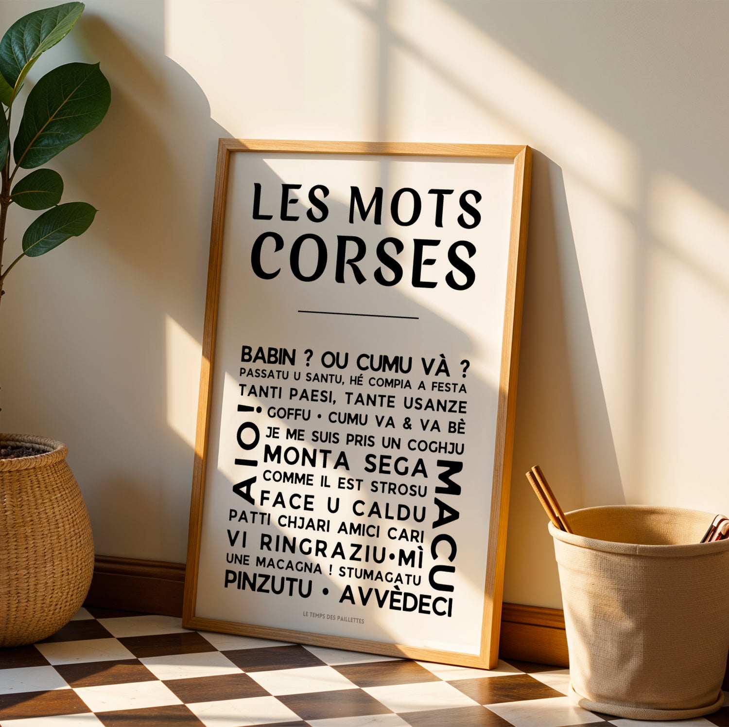 affiche langue corse typographie design moderne