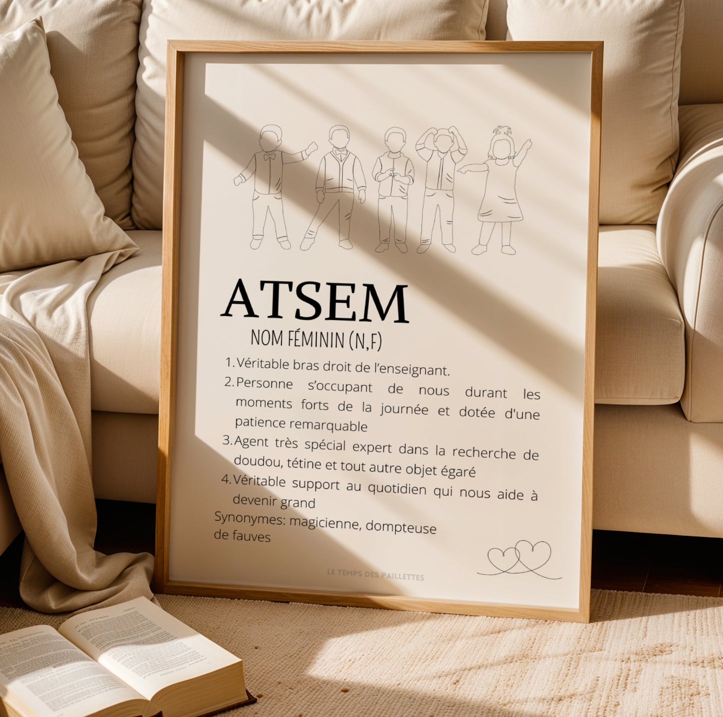 Affiche Définition ATSEM Personnalisée – Cadeau ATSEM Fin d'Année Maternelle Original - Image 3