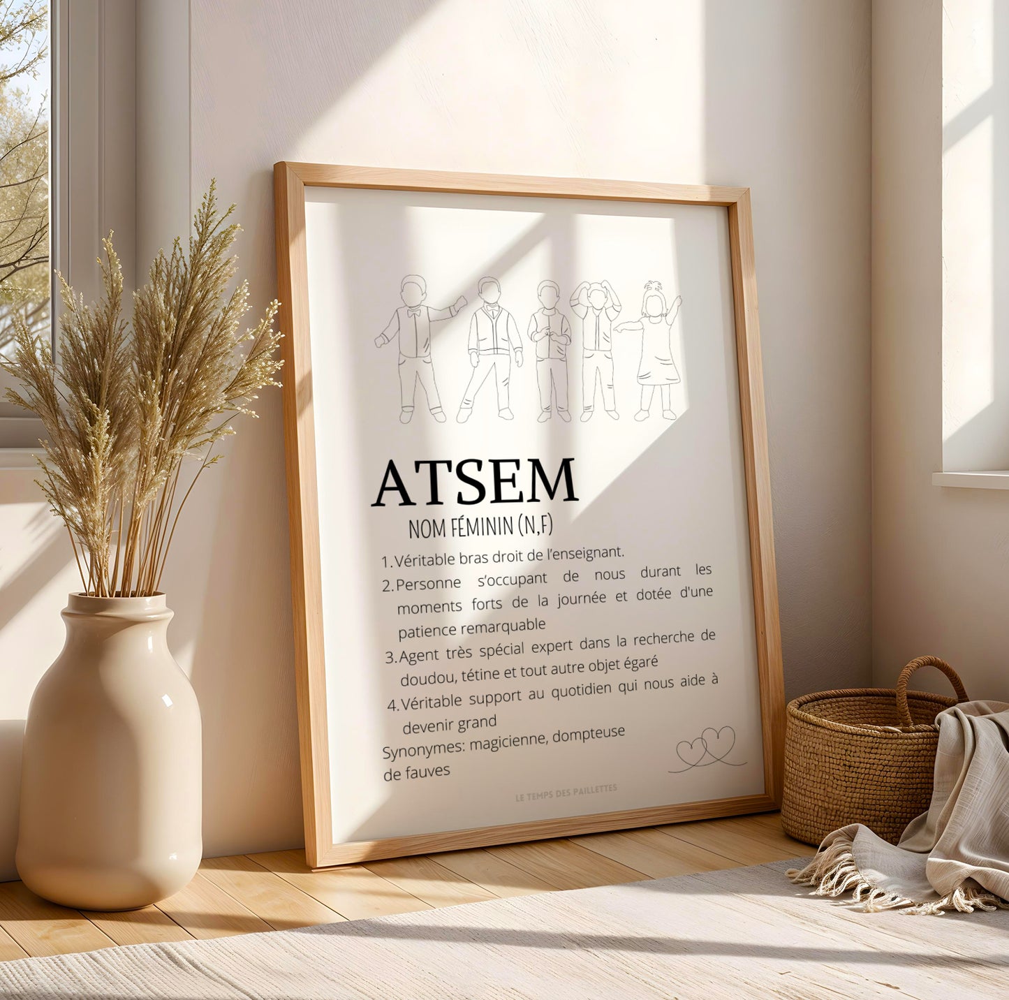 Affiche Définition ATSEM Personnalisée – Cadeau ATSEM Fin d'Année Maternelle Original - Image 4