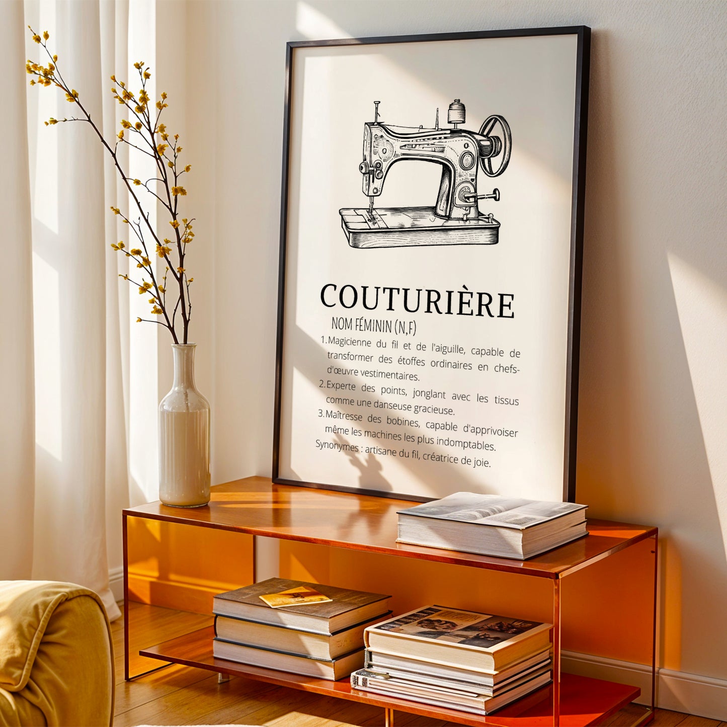 Affiche définition couturière - cadeau pour couturière