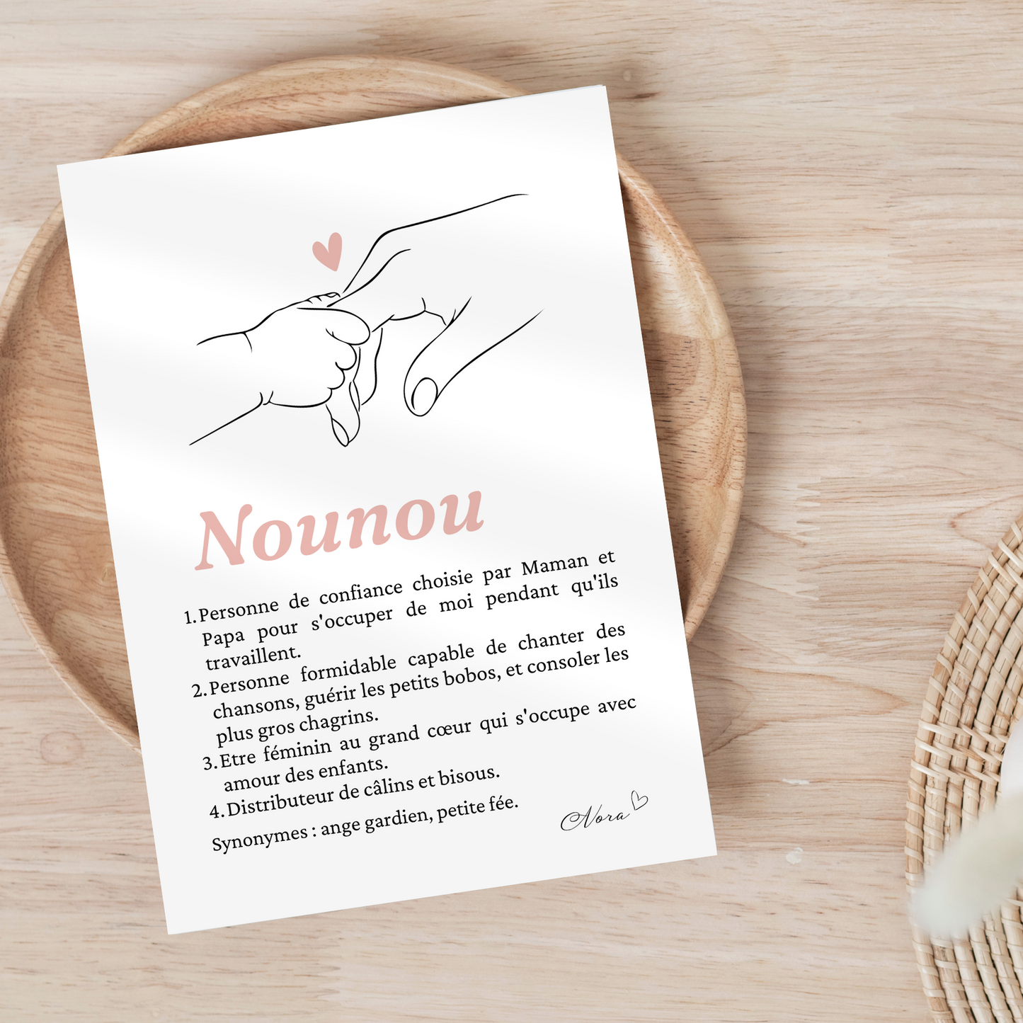 Affiche Marraine Personnalisée | Demande Originale et Cadeau Unique