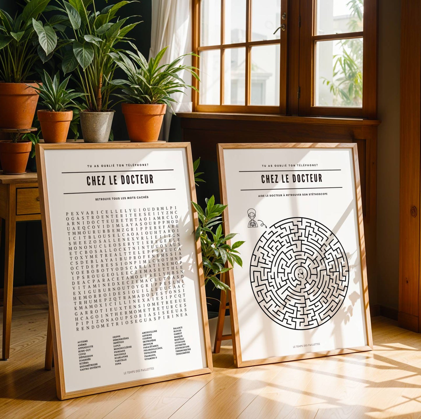 Duo Affiches Salle d'attente docteur : Mots Meles Géant et Labyrinthe - Image 6