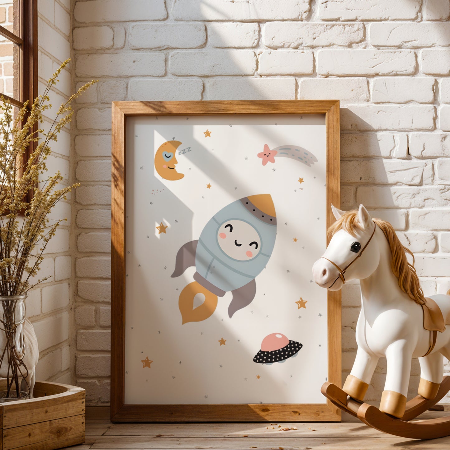 ✨ Duo d’affiches enfant personnalisées – Thème Espace – Naissance &amp; Aventure ✨