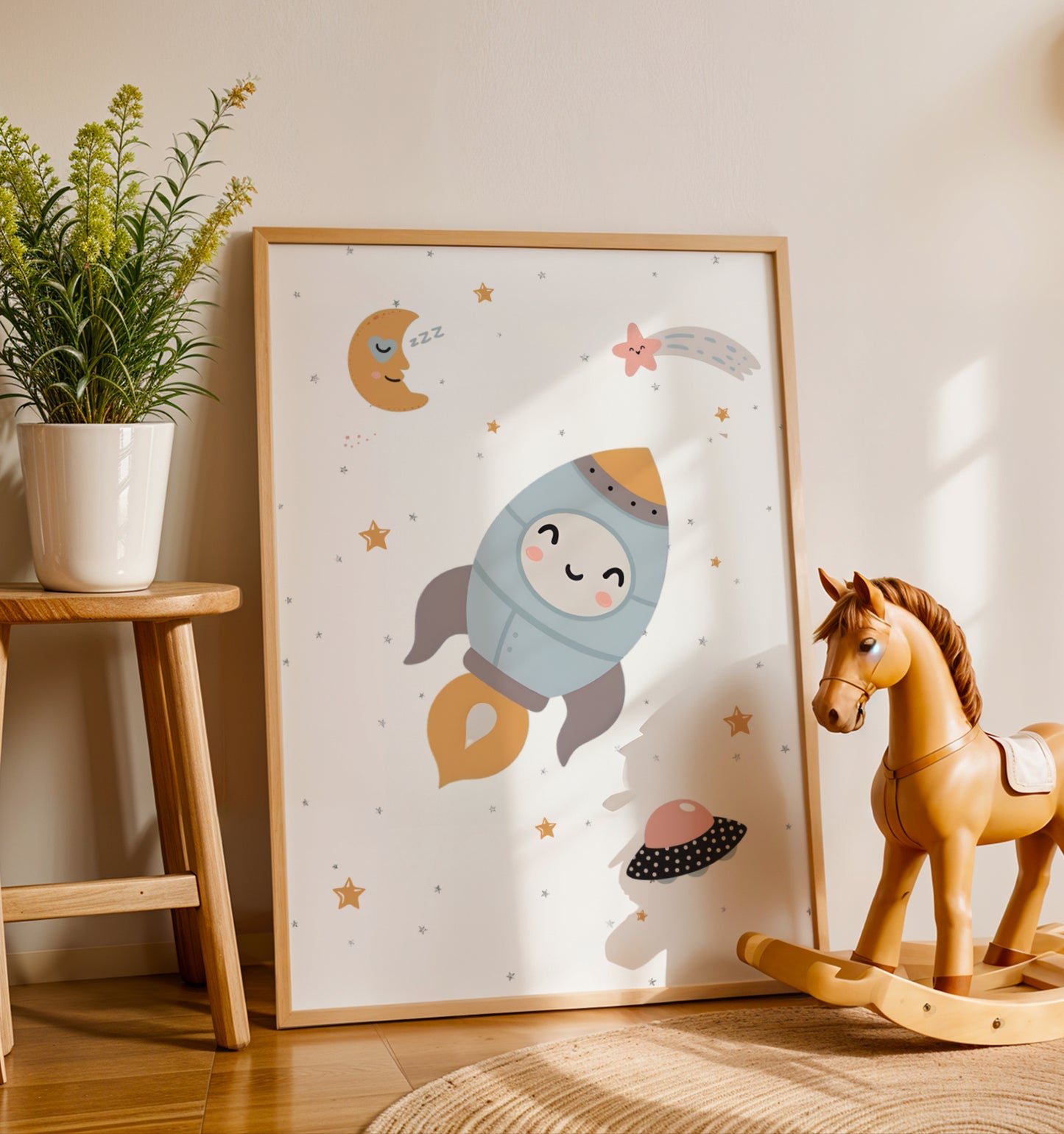 ✨ Duo d’affiches enfant personnalisées – Thème Espace – Naissance &amp; Aventure ✨