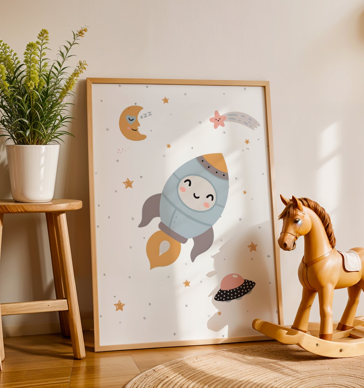 ✨ Duo d’affiches enfant personnalisées – Thème Espace – Naissance &amp; Aventure ✨