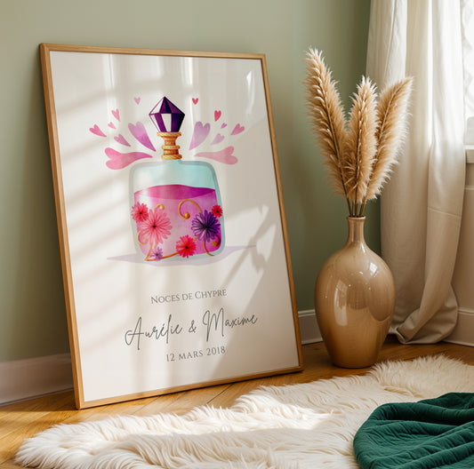 Affiche couple noces de Chypre -  6 ans de mariage