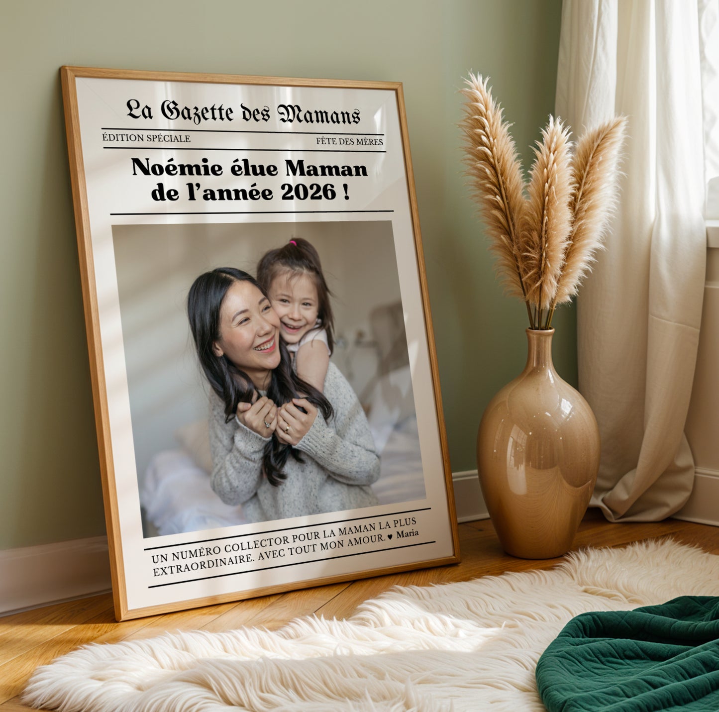 Affiche Maman Personnalisée - La Gazette des Mamans – Cadeau Fête des Mères