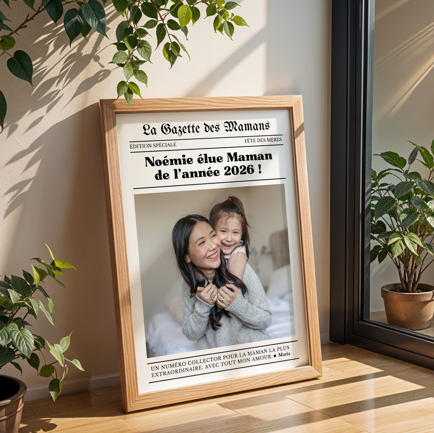 Affiche Maman Personnalisée - La Gazette des Mamans – Cadeau Fête des Mères