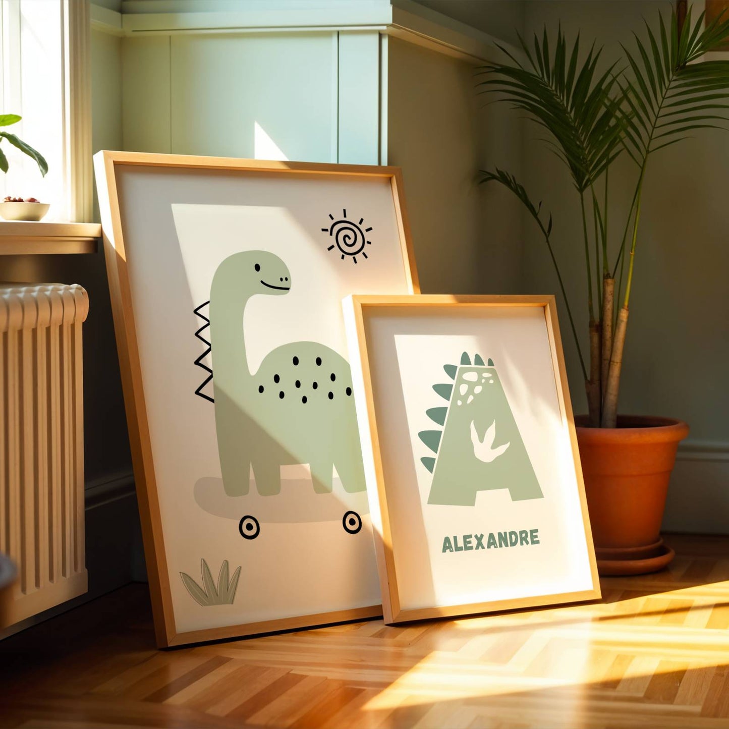 Set de 3 Affiches Dinosaure Enfant - Décoration Chambre Dinosaure