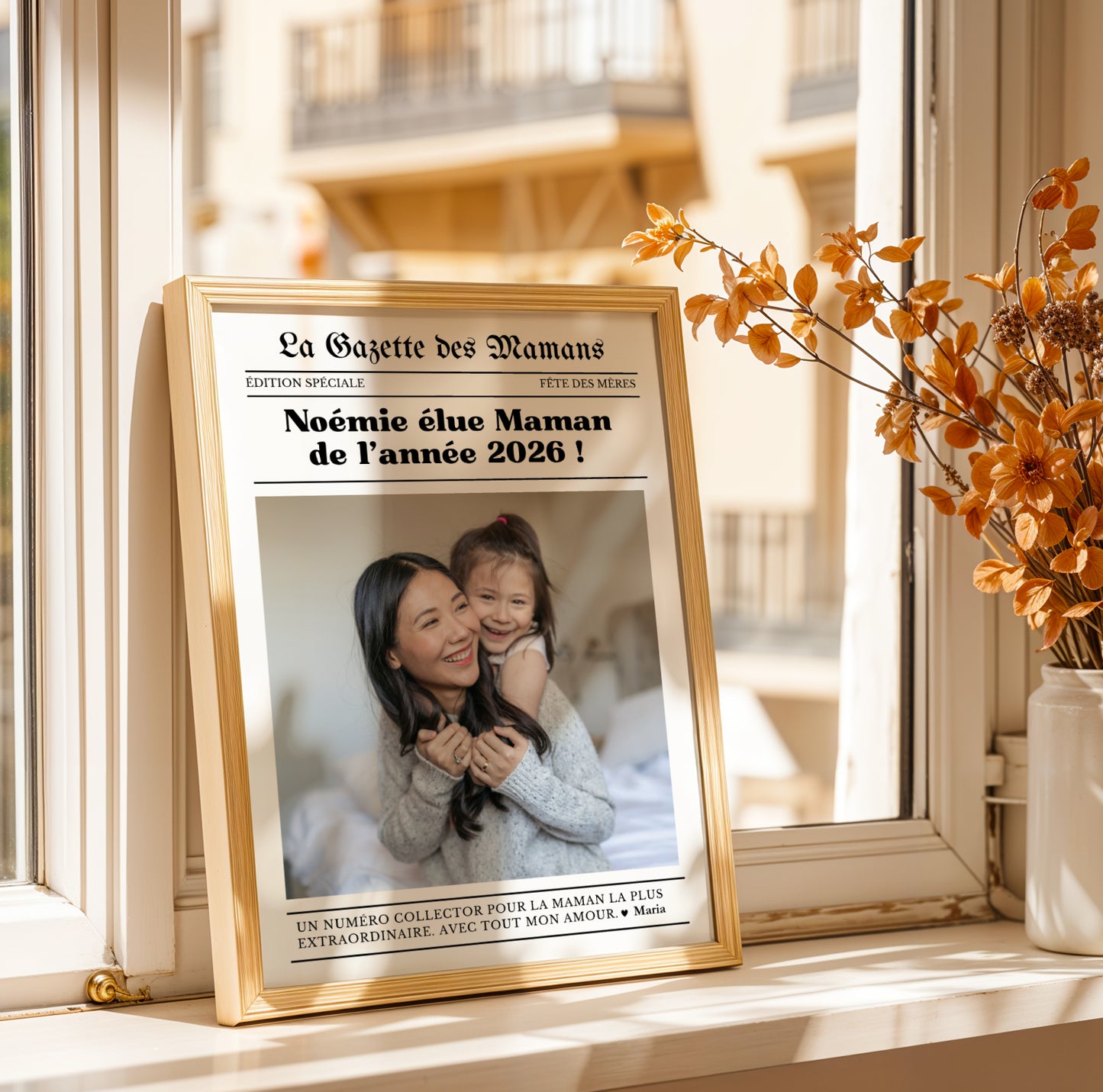 Affiche Maman Personnalisée - La Gazette des Mamans – Cadeau Fête des Mères