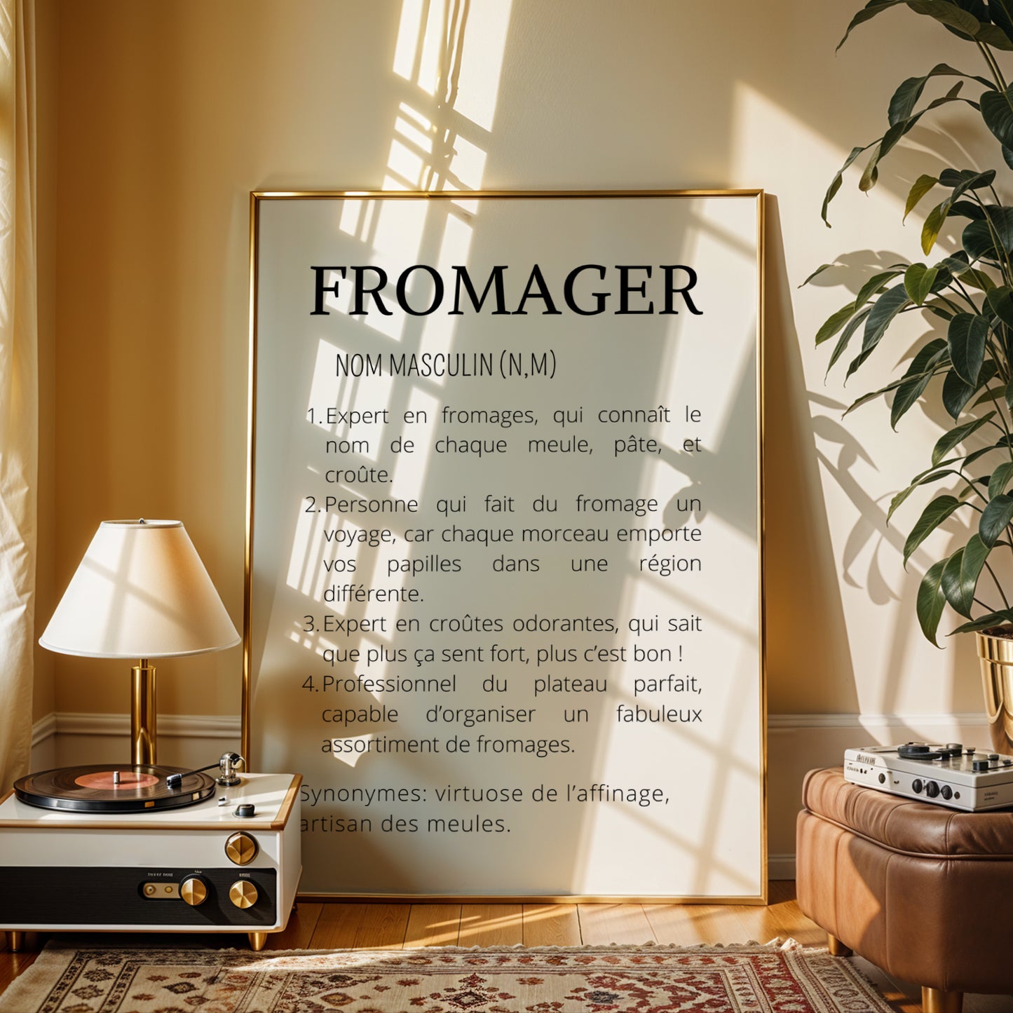 Affiche définition fromager - Affiche minimaliste pour fromagerie