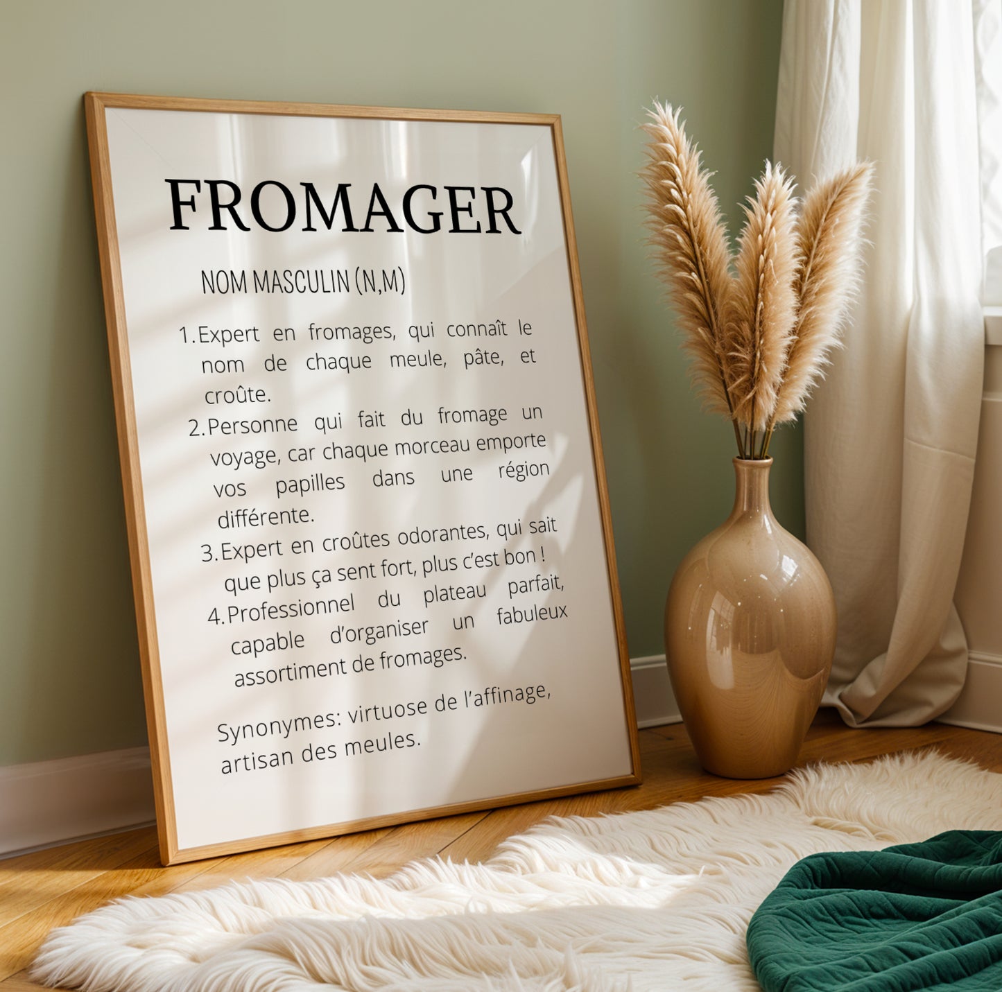 Affiche définition fromager - Affiche minimaliste pour fromagerie