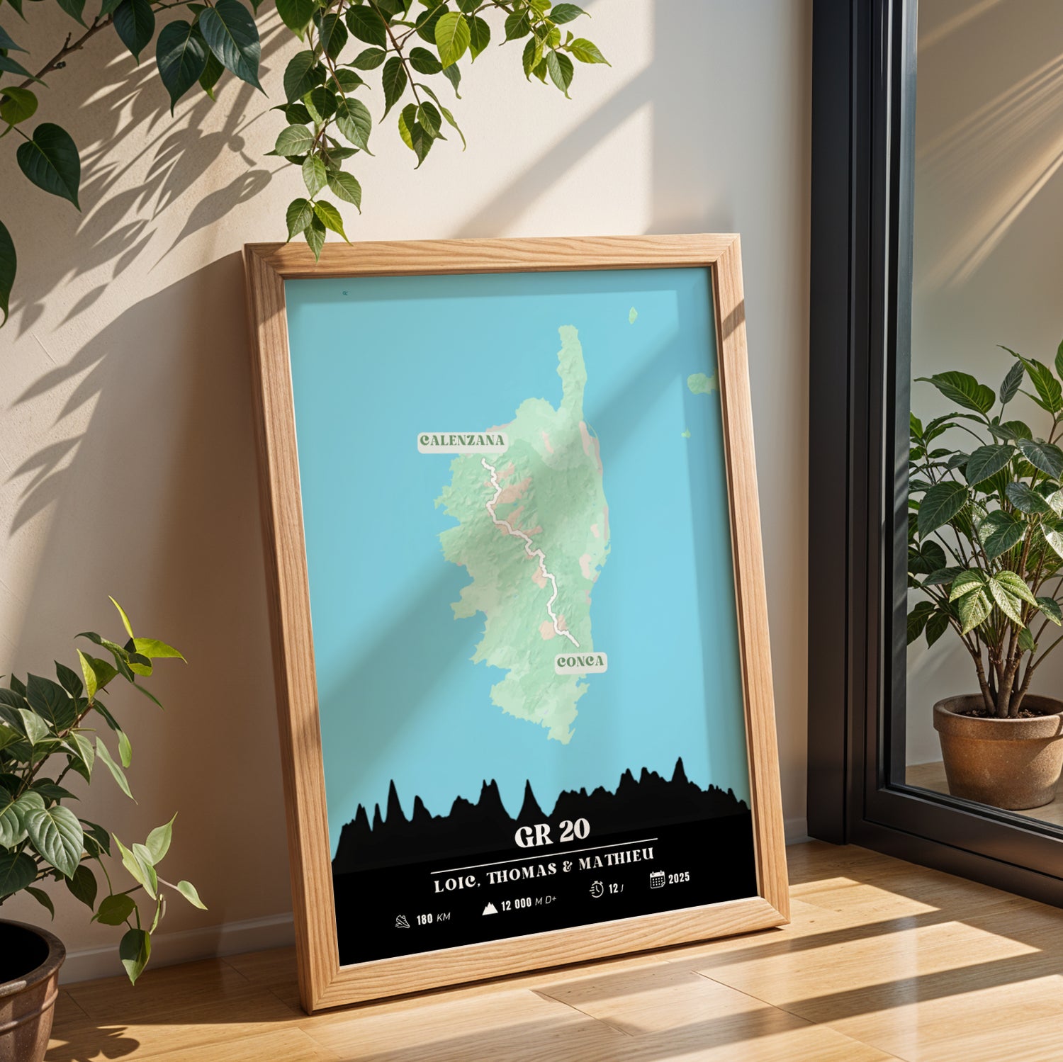 Affiche GR20 personnalisable – Souvenir de randonnée en Corse - Image 3