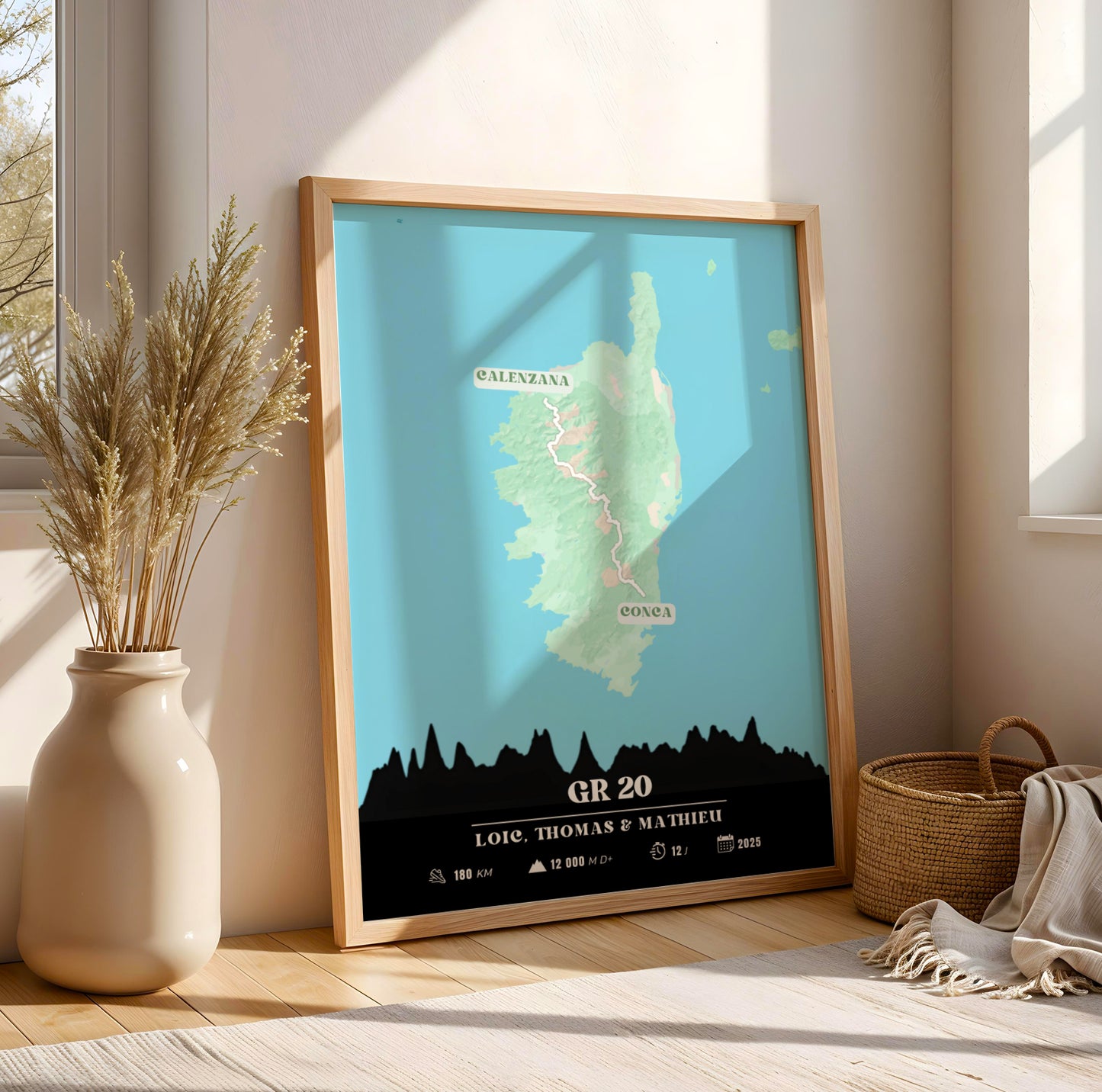 Affiche GR20 personnalisable – Souvenir de randonnée en Corse - Image 4