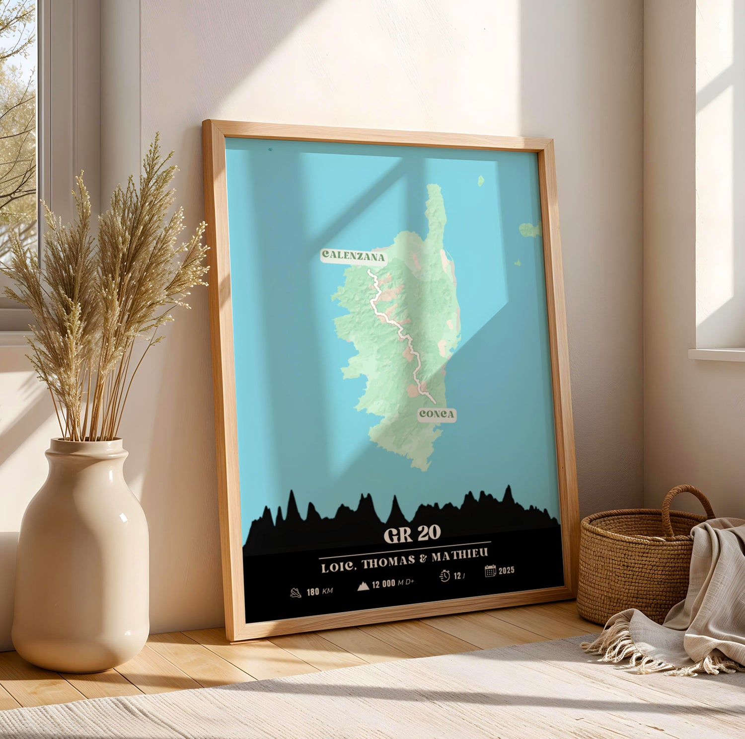 Affiche GR20 personnalisable – Souvenir de randonnée en Corse - Image 4