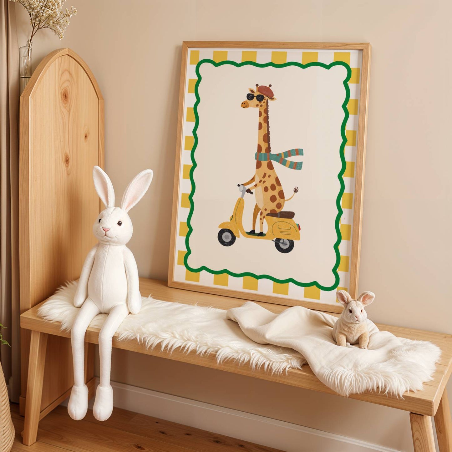 Affiche Girafe Scooter – Poster Coloré Animaux Rigolos Chambre Enfant Dopamine Decor Cadeau Naissance - Image 5
