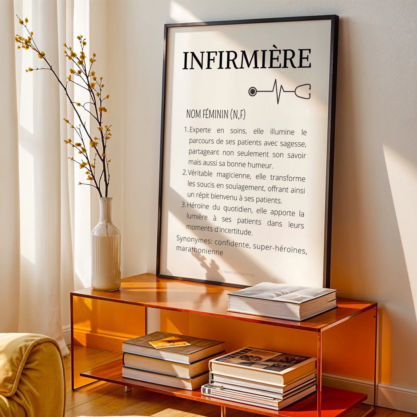 Affiche définition infirmière - Affiche minimalistes infirmière - Affiche hôpital - Image 1