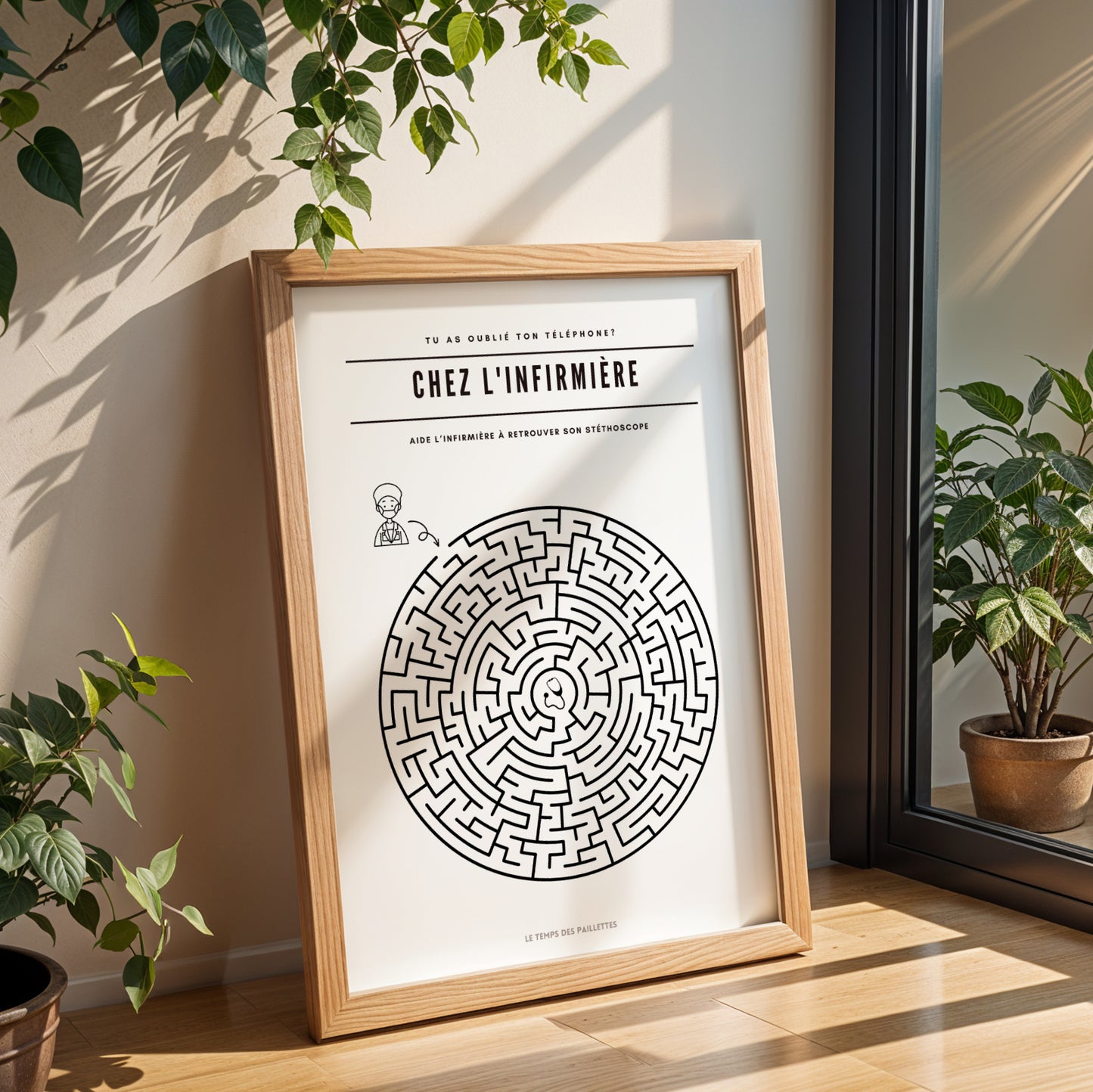 Duo affiches infirmière personnalisées – Décoration murale cabinet infirmier – Idée cadeau aide soignante – Art infirmiere bureau