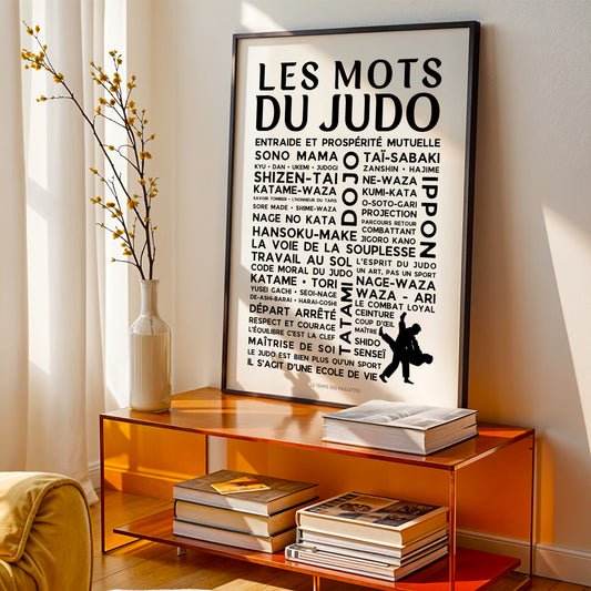 Affiche Les mots du Judo avec Mots et expressions sport