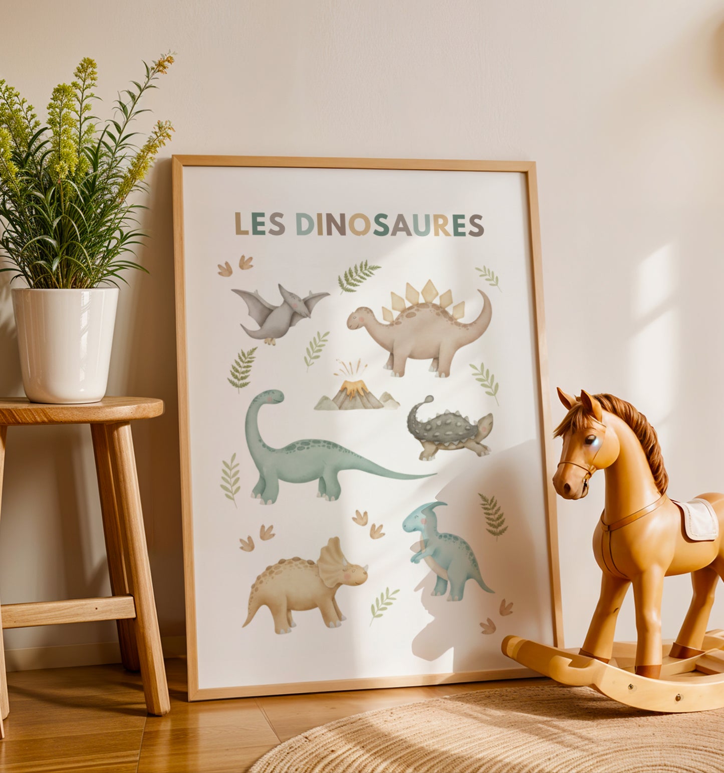 ✨ Affiche enfant – Dinosaures – Décoration chambre bébé ✨
