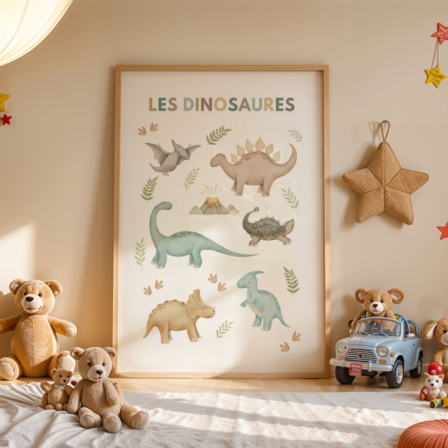 ✨ Affiche enfant – Dinosaures – Décoration chambre bébé ✨