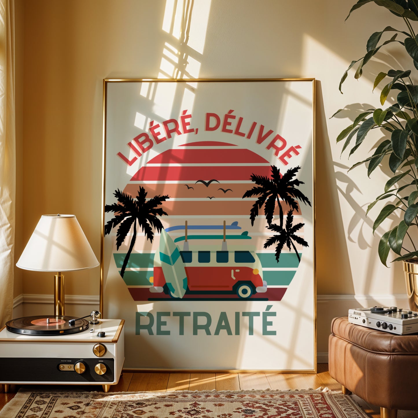 Affiche Retraite “Libéré, Délivré, Retraité” – Cadeau Original pour Collègue ou Proche