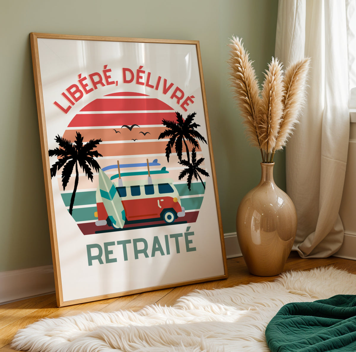 Affiche Retraite “Libéré, Délivré, Retraité” – Cadeau Original pour Collègue ou Proche - Image 4